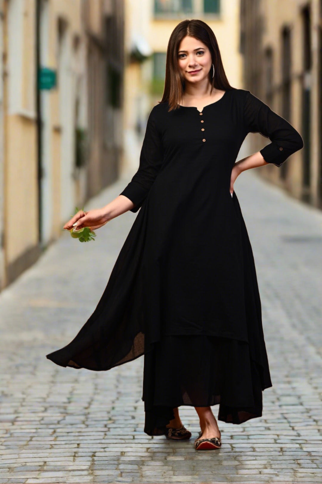 Beautiful Modern Salwar Kameez Black Designer Palazo Kurta Women Readymade  Suits | eBay